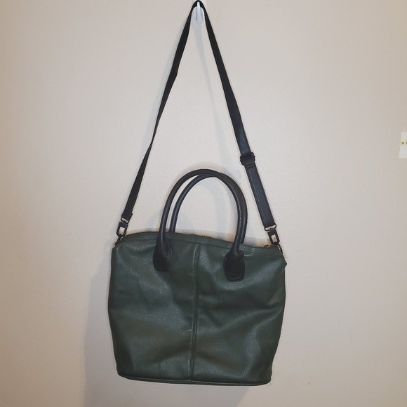 Steve Madden Emerald green with black strap shoulder crossbody bag - Picture 4 of 11